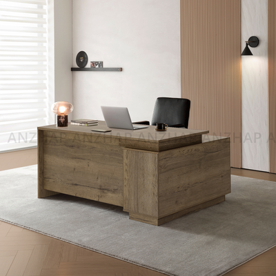 L Shaped Executive Desk With Storage And Privacy Panel LBZ-2141