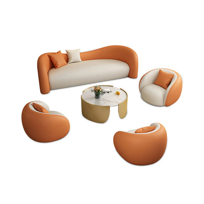 Modern Curved Lazy Sofa Set for Reception and Lounge Areas PSF-2002