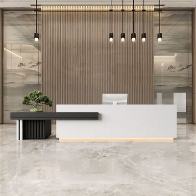 Stylish Design Luxurious Reception Desk Featuring Large Storage Space JDT-7102