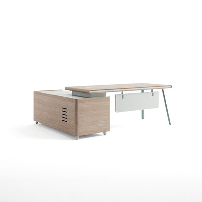 Minimalist Executive Desk with Rectangular Privacy Panel Design LBZ-2067