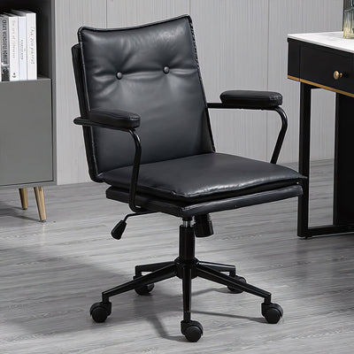 (In Stock) Office Lift Rotating Adjustable Leather With Armrests Chair BGY-1074