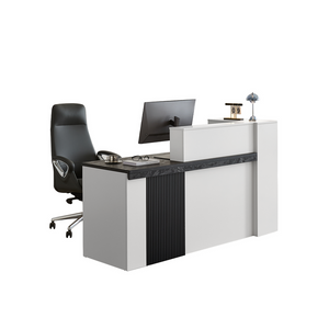 Fashion Standing Reception Desk with LED Strip and Lockable Drawers JDT-2217