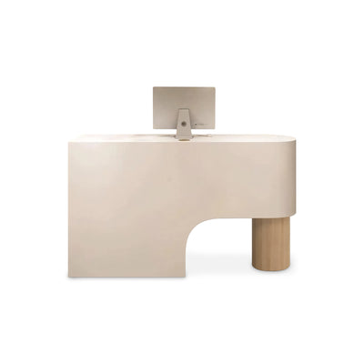 Simple Curved Lacquered Reception Desk JDT-2001