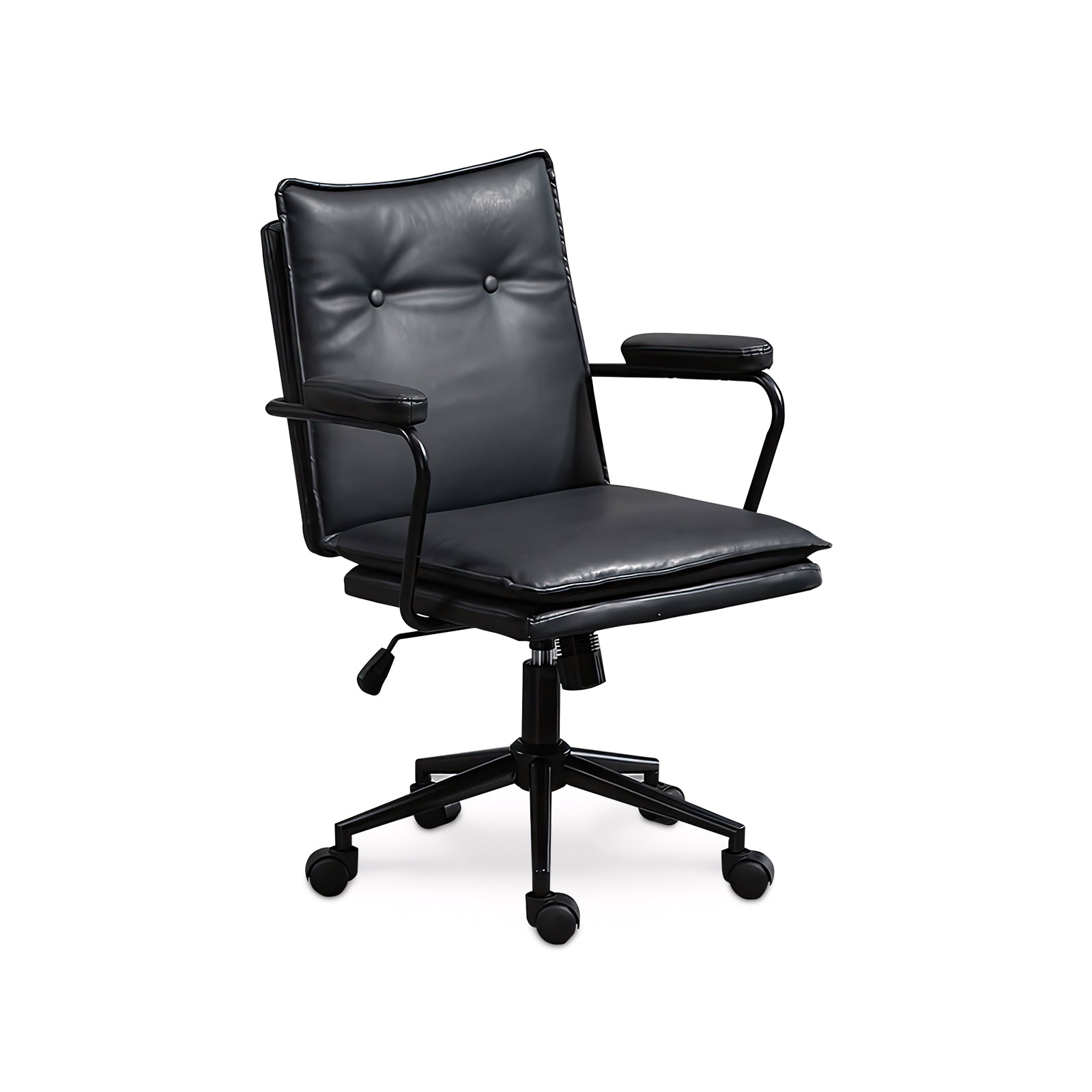 (In Stock) Office Lift Rotating Adjustable Leather With Armrests Chair BGY-1074