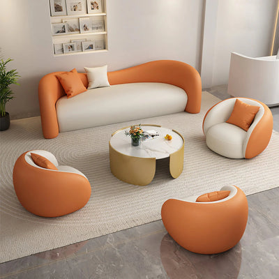Modern Curved Lazy Sofa Set for Reception and Lounge Areas PSF-2002