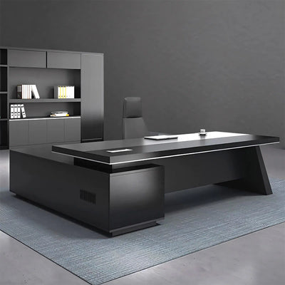 Modern Wooden Executive Office Desk Black Finish LBZ-756