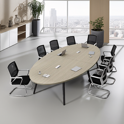 Minimalist Modern Oval Conference Table with Sturdy Legs HYZ-501