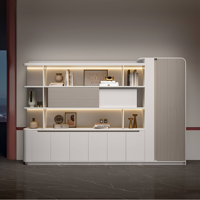 Modern Two Tone File Cabinet with Natural Charm WJG-2020