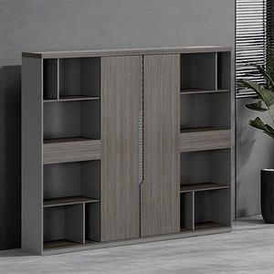 Modern File Cabinet with Wood Grain Texture WJG-2027
