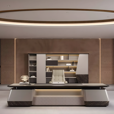 Premium Executive Desk with Two-Tone Design LBZ-2043