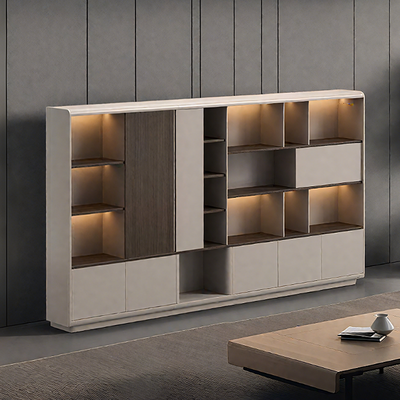 Premium Stylish File Cabinet with Dark Wood-Grain WJG-2046