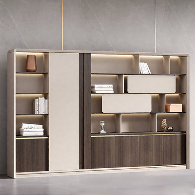 Modern File Cabinet with Smooth Lines and Multi Material Design WJG-2047