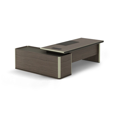 Classic L-Shaped Executive Desk with 3-Digit Combination Lock Drawers LBZ-2054
