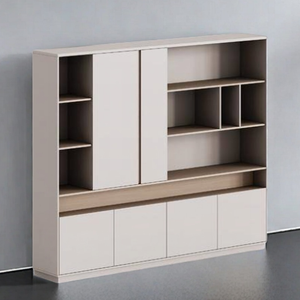 Light Grey Sleek File Cabinet with Large Storage Space WJG-2065