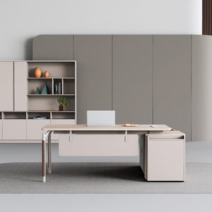 Sleek Executive Desk with Two-Tone Desk Legs LBZ-2065