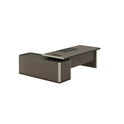 Classic L-Shaped Executive Desk with 3-Digit Combination Lock Drawers LBZ-2054