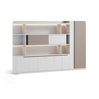 Modern Two Tone File Cabinet with Natural Charm WJG-2020
