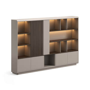 Premium Stylish File Cabinet with Dark Wood-Grain WJG-2046