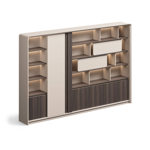 Modern File Cabinet with Smooth Lines and Multi Material Design WJG-2047