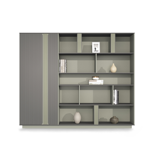 Minimalist File Cabinet with Grey Striped Pattern Finish WJG-2062