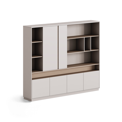 Light Grey Sleek File Cabinet with Large Storage Space WJG-2065